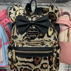 Loungefly Disney Animal print Sequin mini backpack